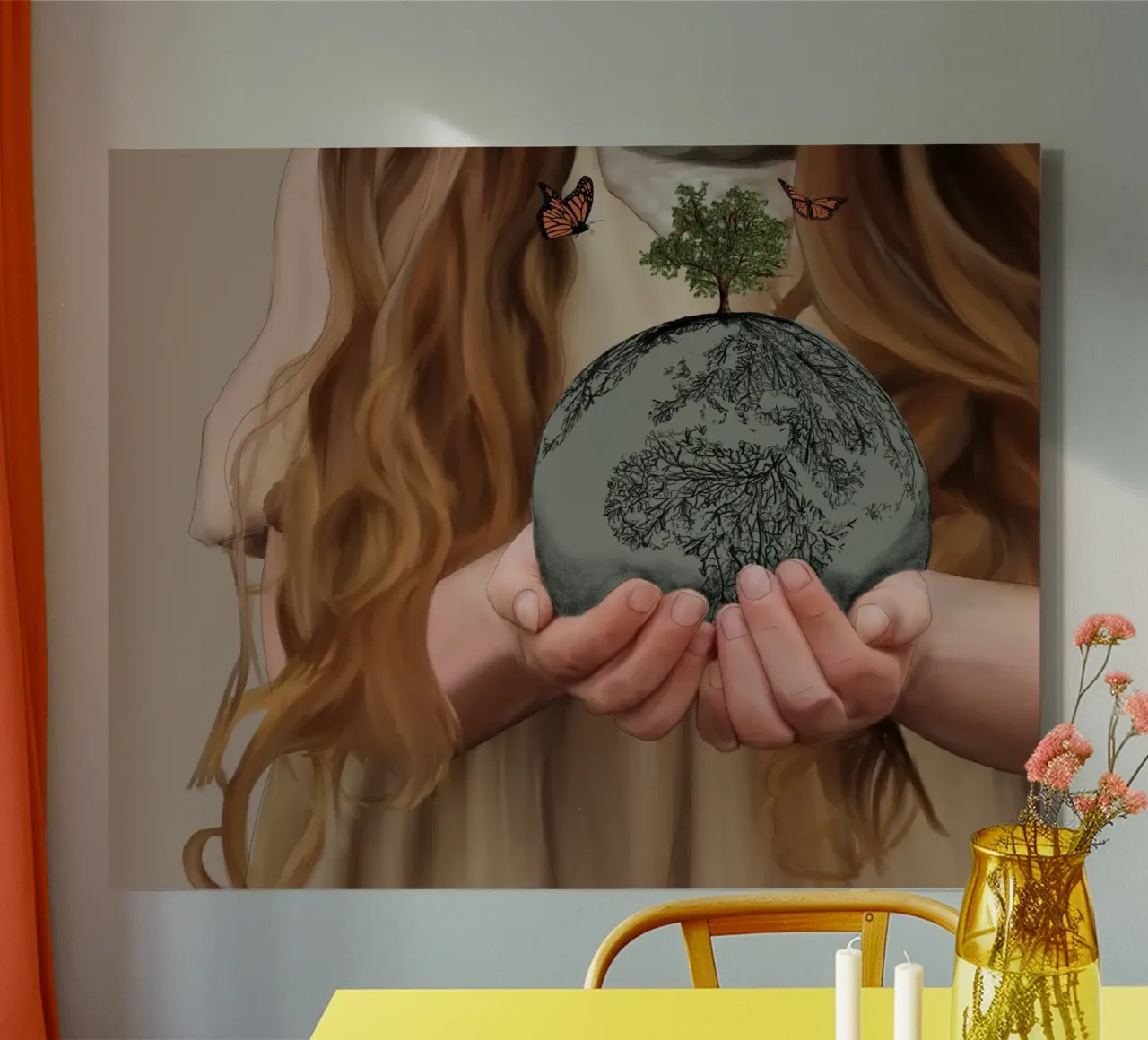 Save the World tela con Cornice a cassetta da FulfillingLife