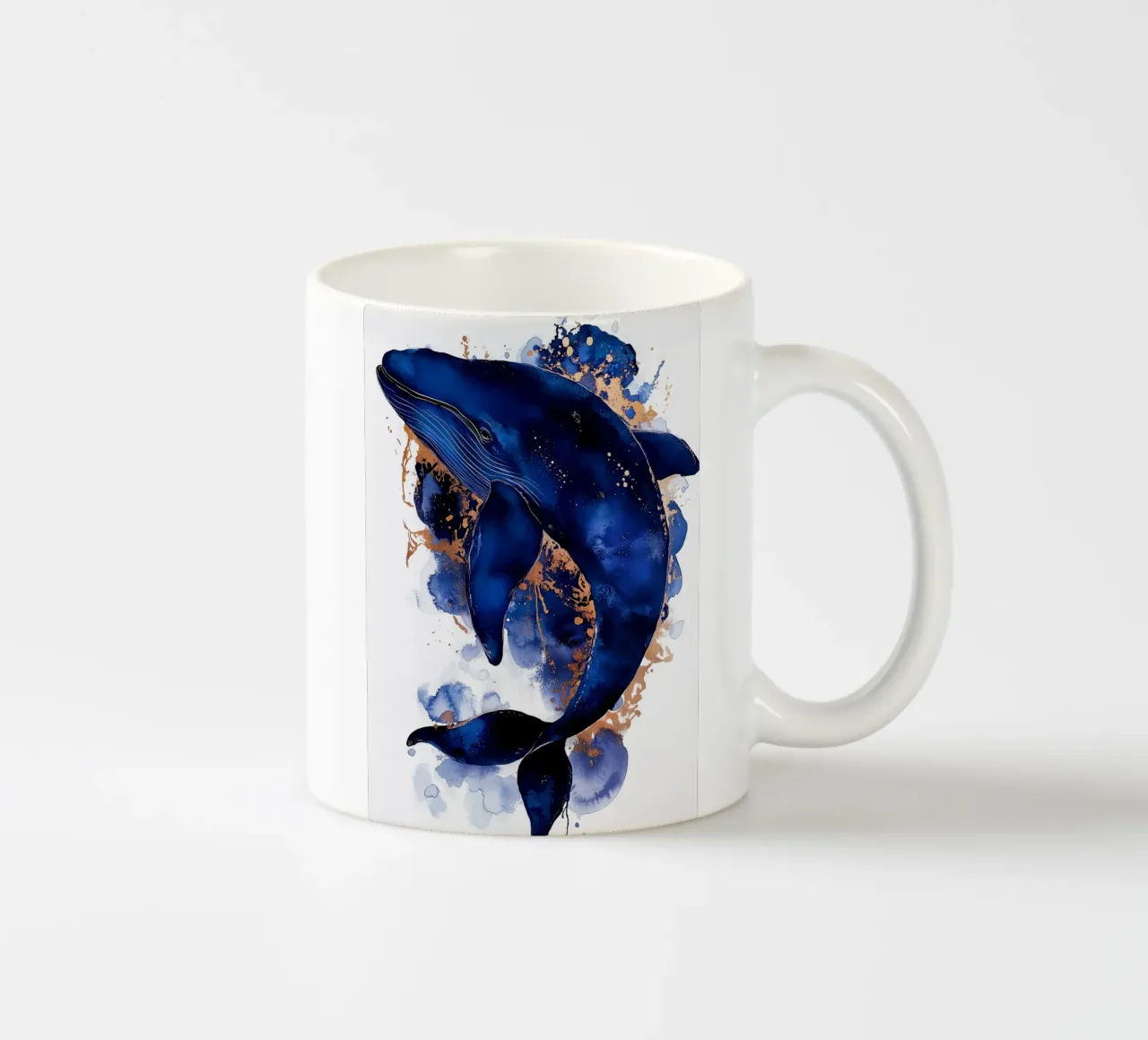 Balenottera azzurra tazza in ceramica da Justyna Jaszke JBJart