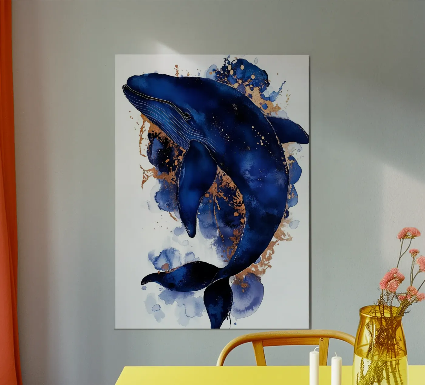 Blauwal Poster von Justyna Jaszke JBJart