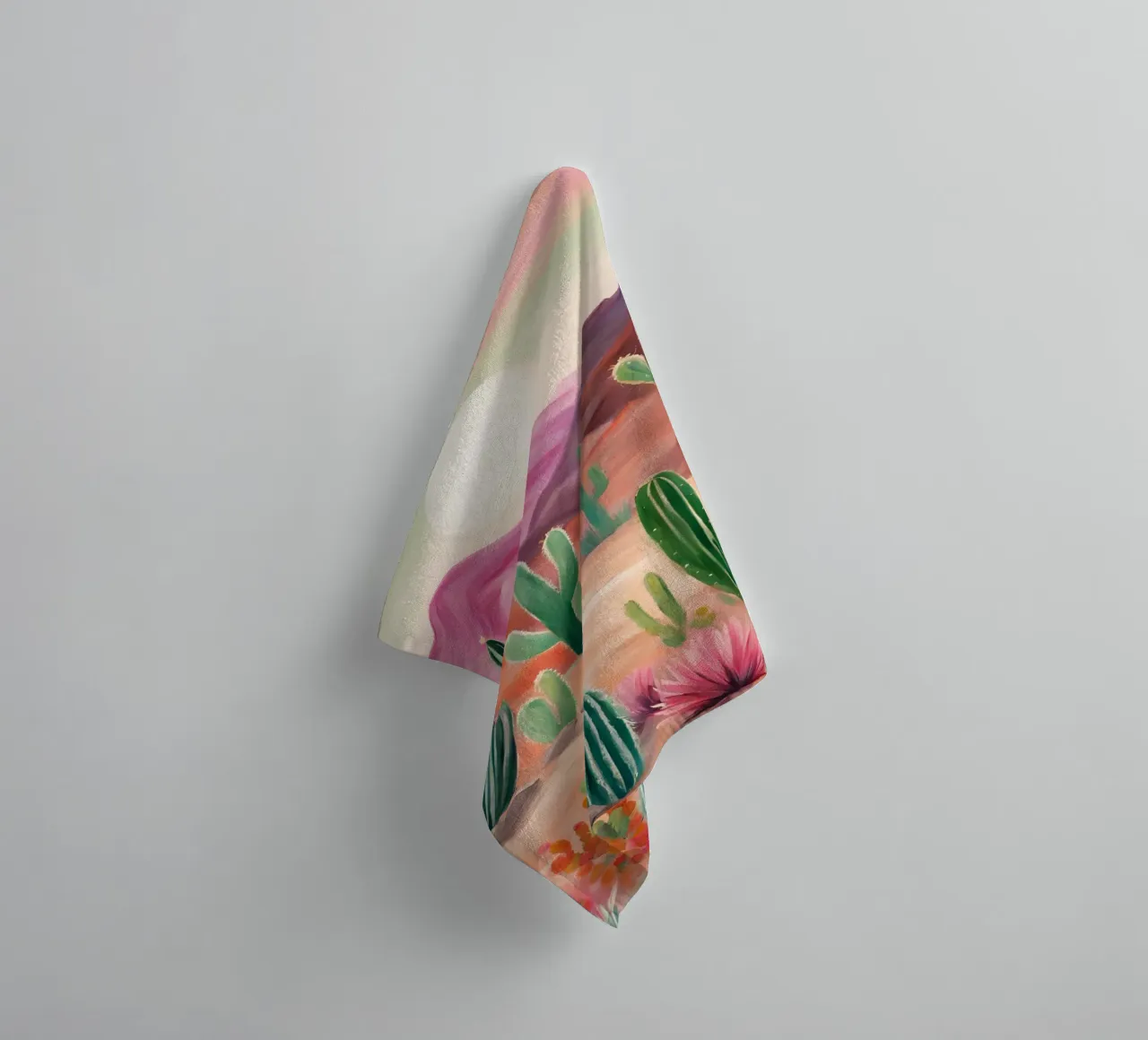 Kakteenwüste towel by Ohkimiko