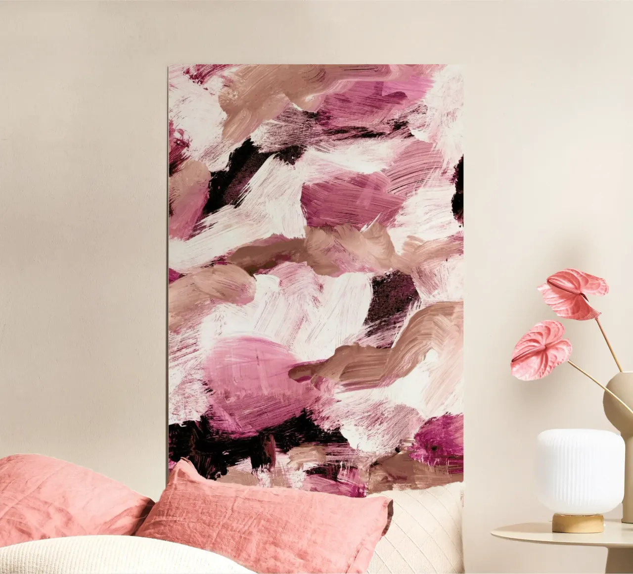 Abstract Painting VI Coffee and Rose carta hahnemühle da IRIS LEHNHARDT FINE ART