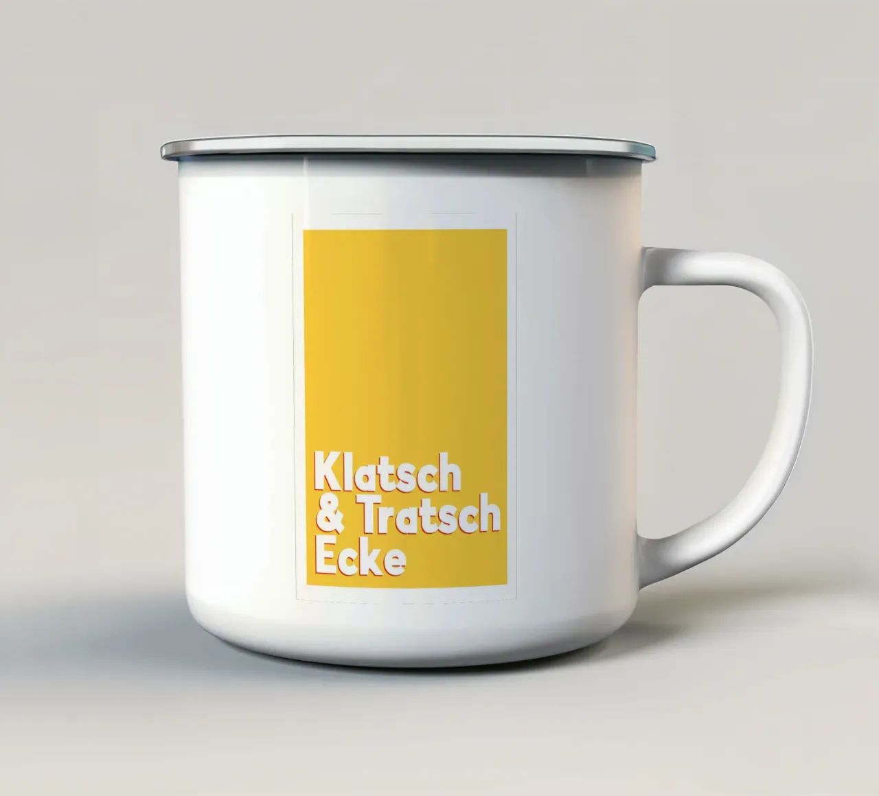 Klatsch und Tratsch Ecke gelb tazza in smalto da BAINAI QUOTES