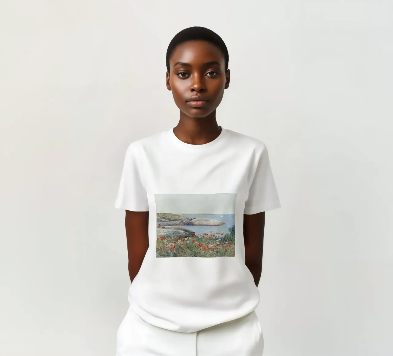 Childe Hassam - Papaveri, Isole di Shoals t-shirt da William Store