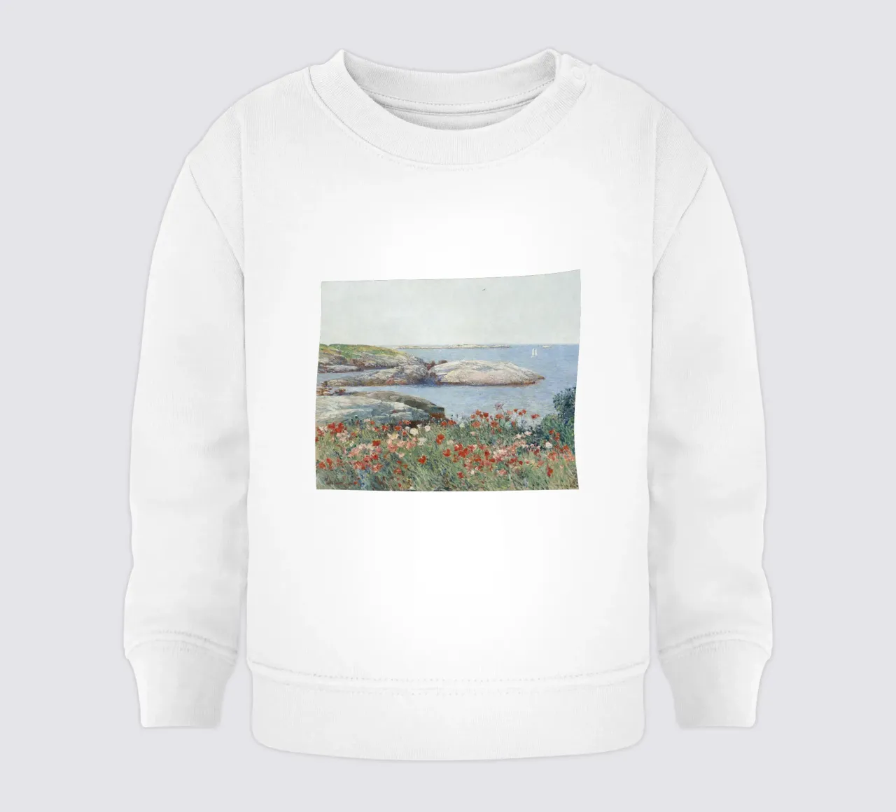 Childe Hassam - Papaveri, Isole di Shoals felpa neonato da William Store