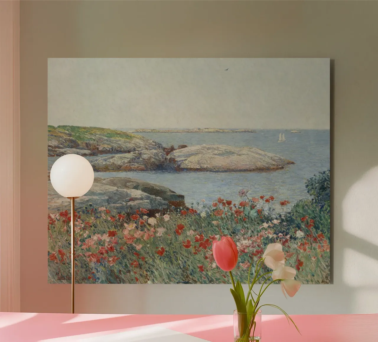 Childe Hassam - Papaveri, Isole di Shoals alluminio dibond da William Store