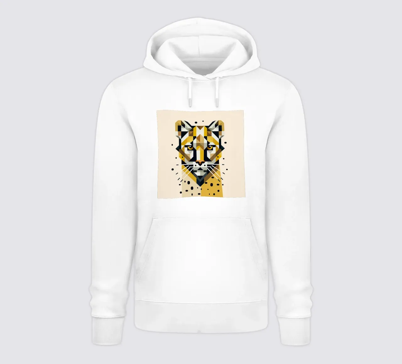 Eleganza geometrica - gatto rapace in forma astratta felpa con cappuccio da namosh