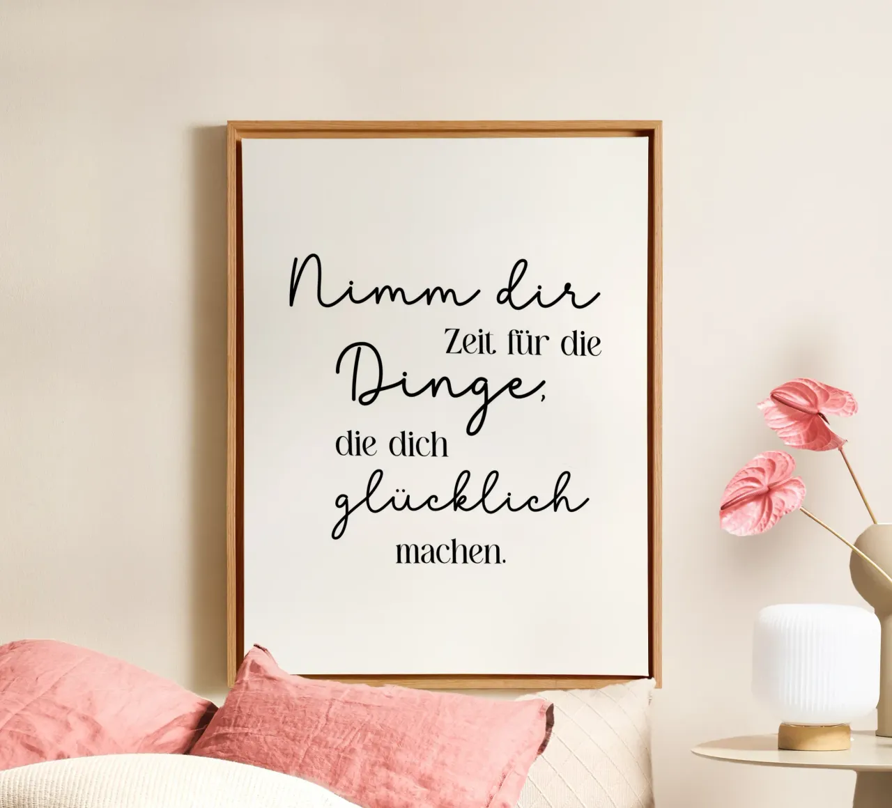 Nimm dir Zeit für die Dinge canvas by BAINAI QUOTES
