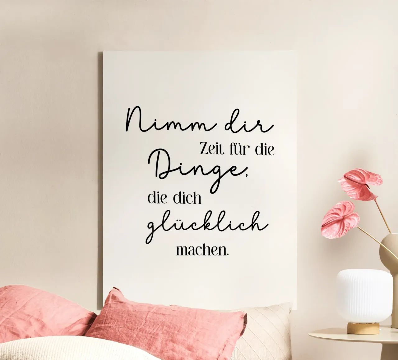 Nimm dir Zeit für die Dinge canvas by BAINAI QUOTES