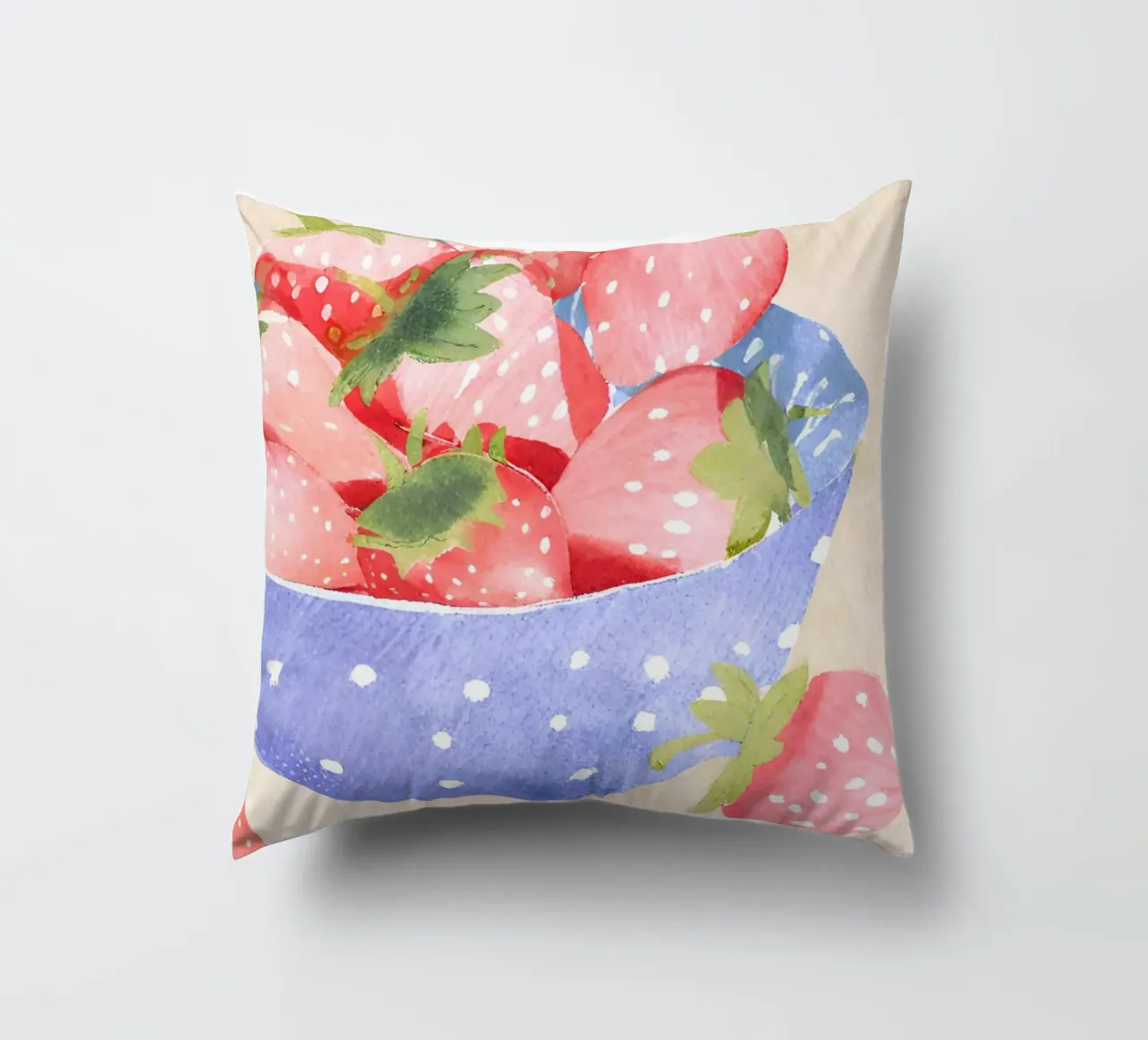 Schale mit Erdbeeren cuscino da Ohkimiko