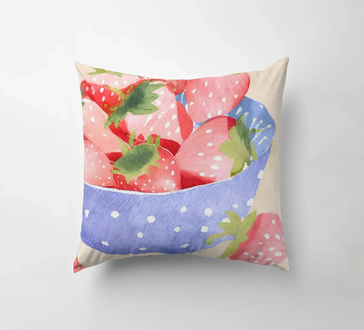Schale mit Erdbeeren cuscino da Ohkimiko
