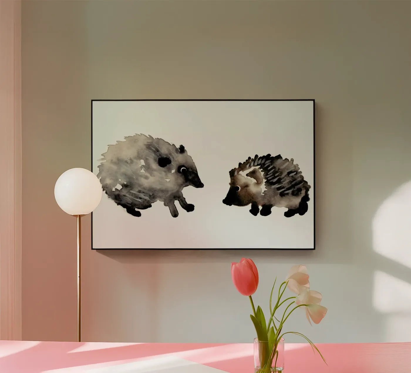 Hedgehog acryl van Farina Kuklinski