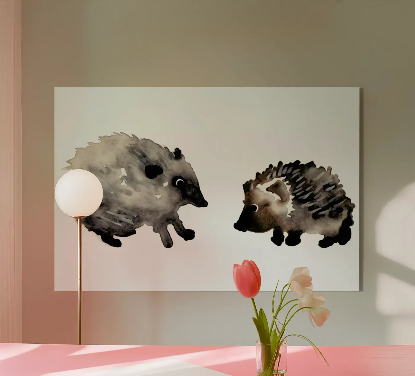 Hedgehog acryl van Farina Kuklinski