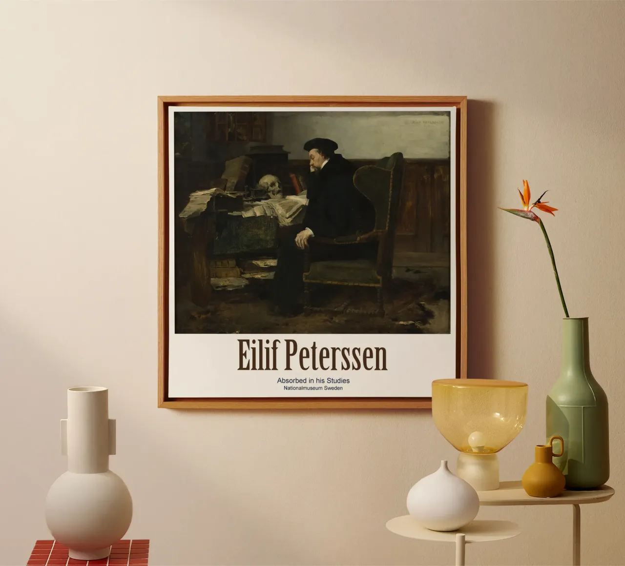 Elif Peterssen: Vertieft ins Studium tela con Cornice a cassetta da Little Art Histories