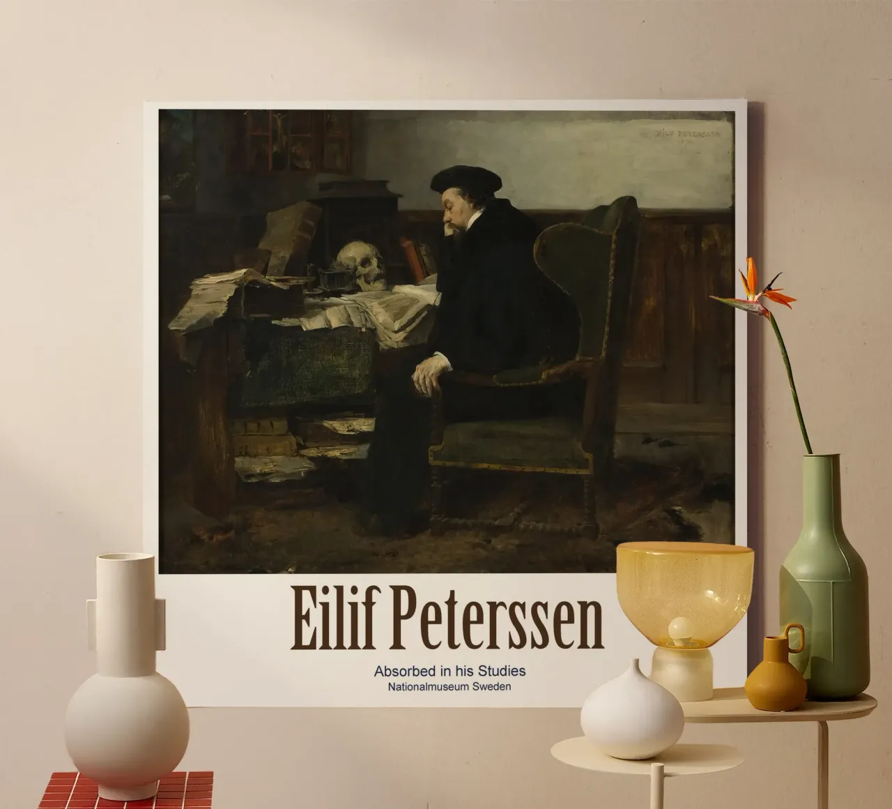 Elif Peterssen: Vertieft ins Studium tela con Cornice a cassetta da Little Art Histories