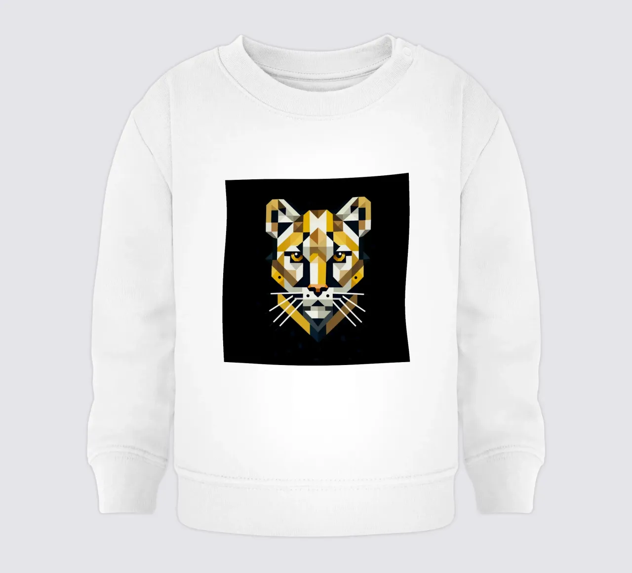 Eleganza geometrica - gatto rapace in forma astratta felpa neonato da namosh