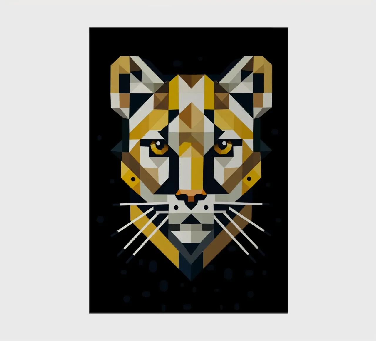 Geometric elegance - cat of prey in abstract form notebook by namosh