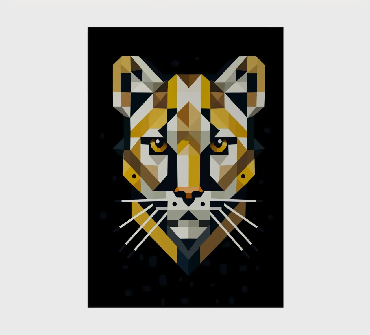 Geometric elegance - cat of prey in abstract form notebook by namosh
