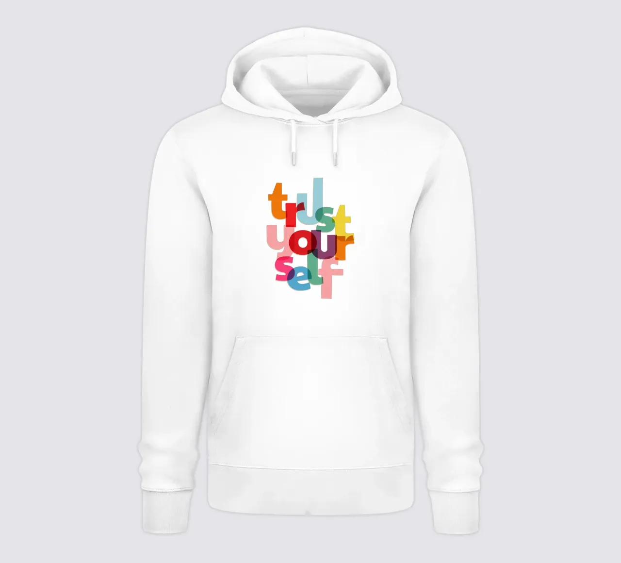 Trust Yourself - Bold Motivational Typography felpa con cappuccio da showmemars