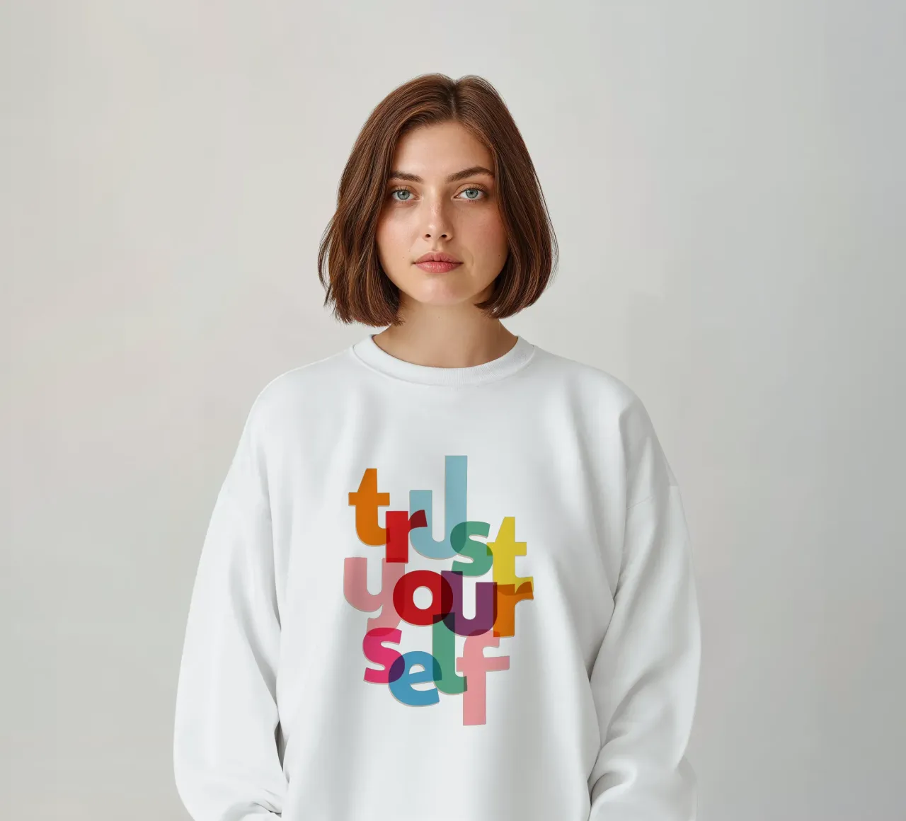 Trust Yourself - Bold Motivational Typography felpa da showmemars