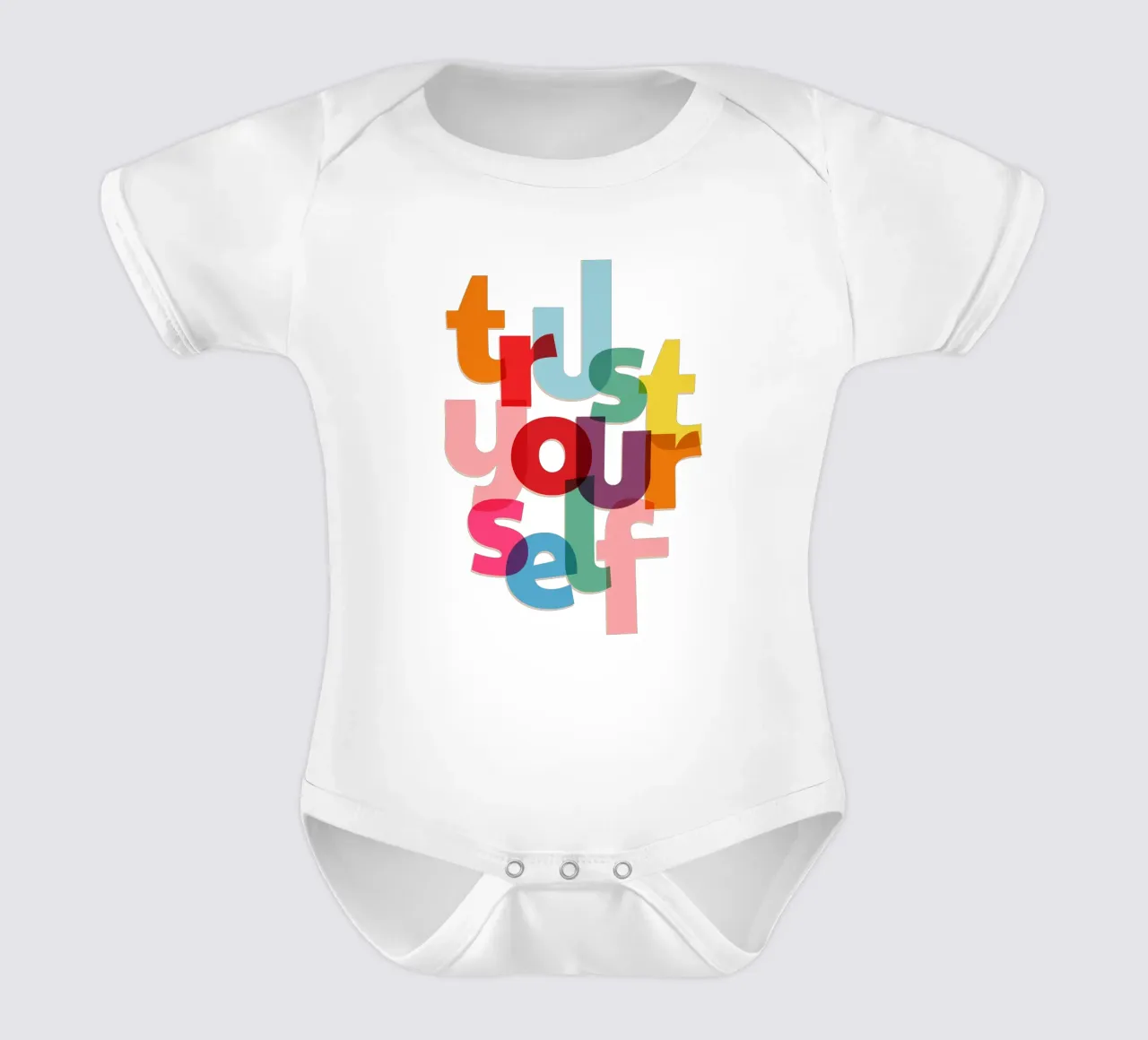 Trust Yourself - Bold Motivational Typography body bébé de showmemars