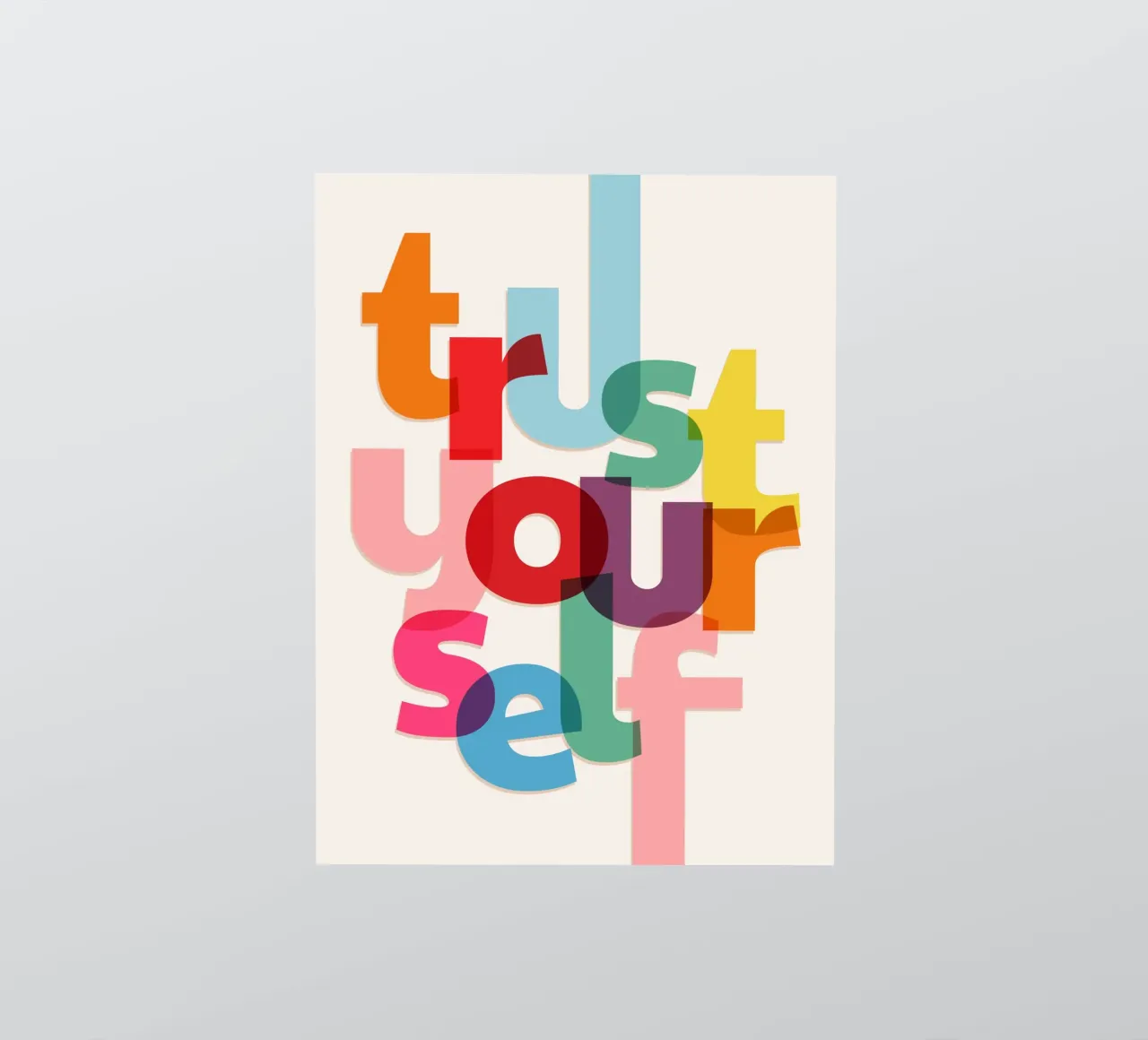 Trust Yourself - Bold Motivational Typography sticker by showmemars