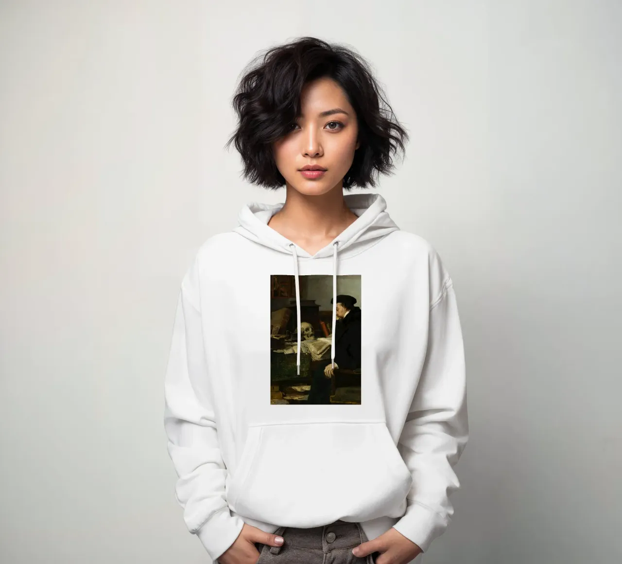 Eilif Peterssen: "Immersi nei propri studi" felpa con cappuccio da Little Art Histories