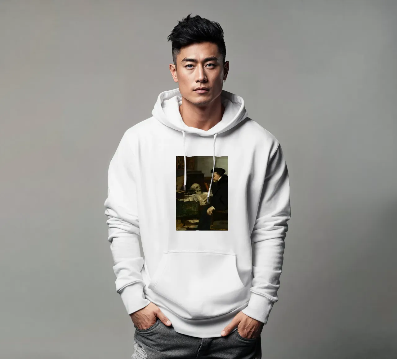 Eilif Peterssen: "Immersi nei propri studi" felpa con cappuccio da Little Art Histories