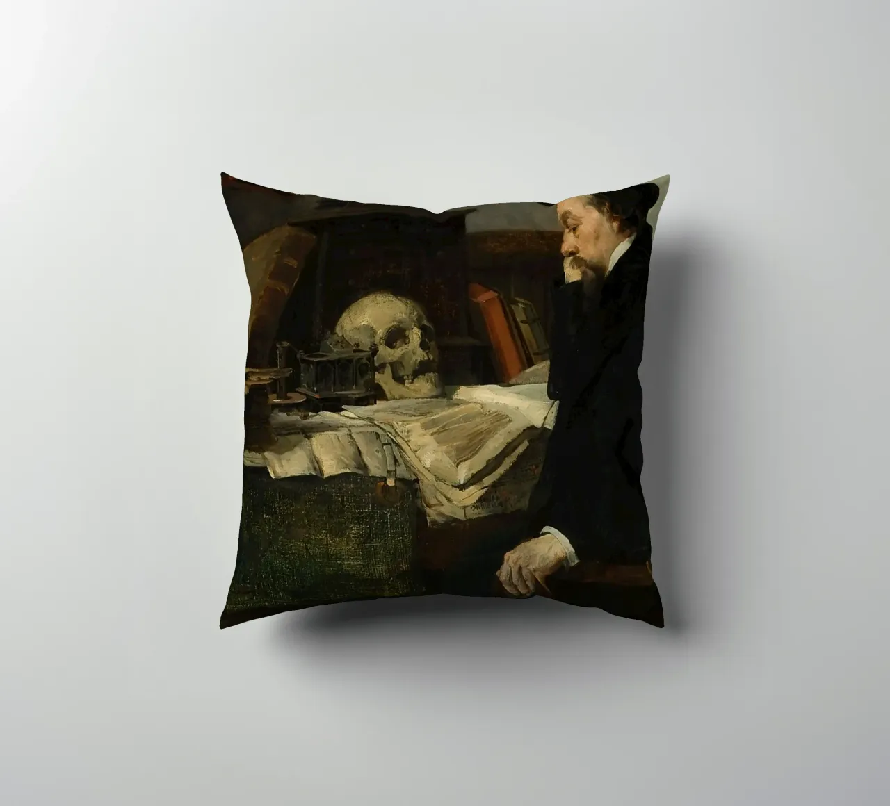 Eilif Peterssen: "Immersi nei propri studi" cuscino da Little Art Histories
