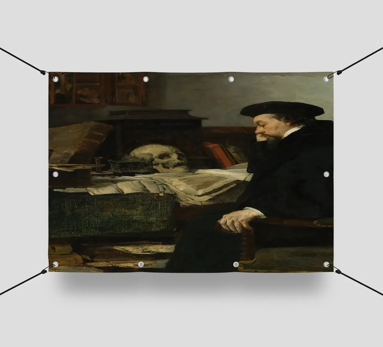 Eilif Peterssen: "Immersi nei propri studi" telo in pvc da Little Art Histories