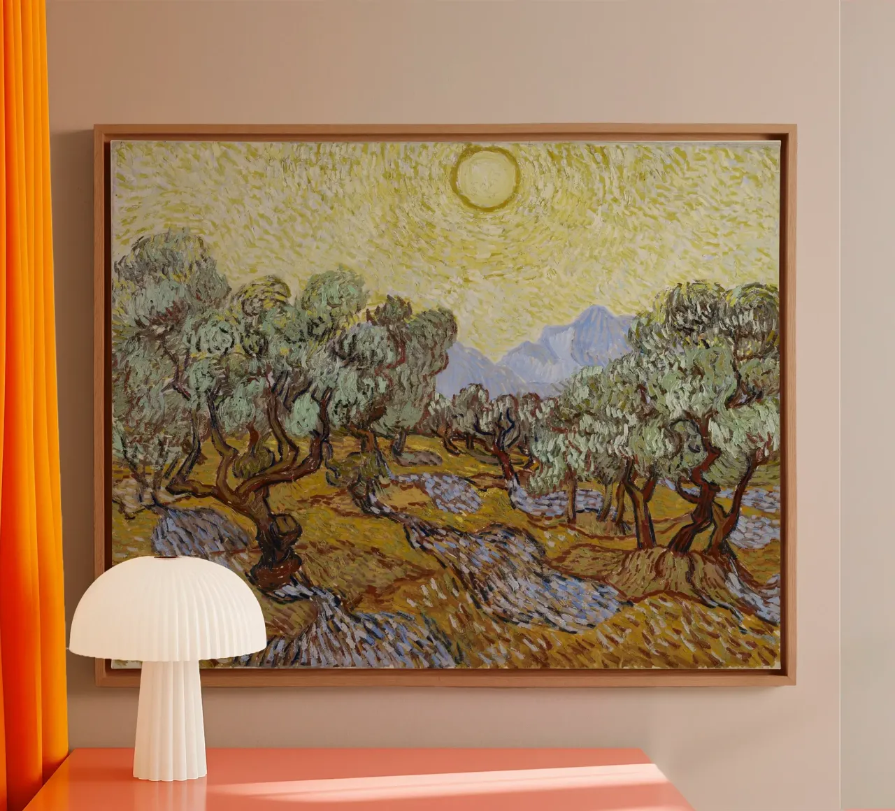 Gli ulivi: la natura vivente di Van Gogh tela con Cornice a cassetta da Little Art Histories