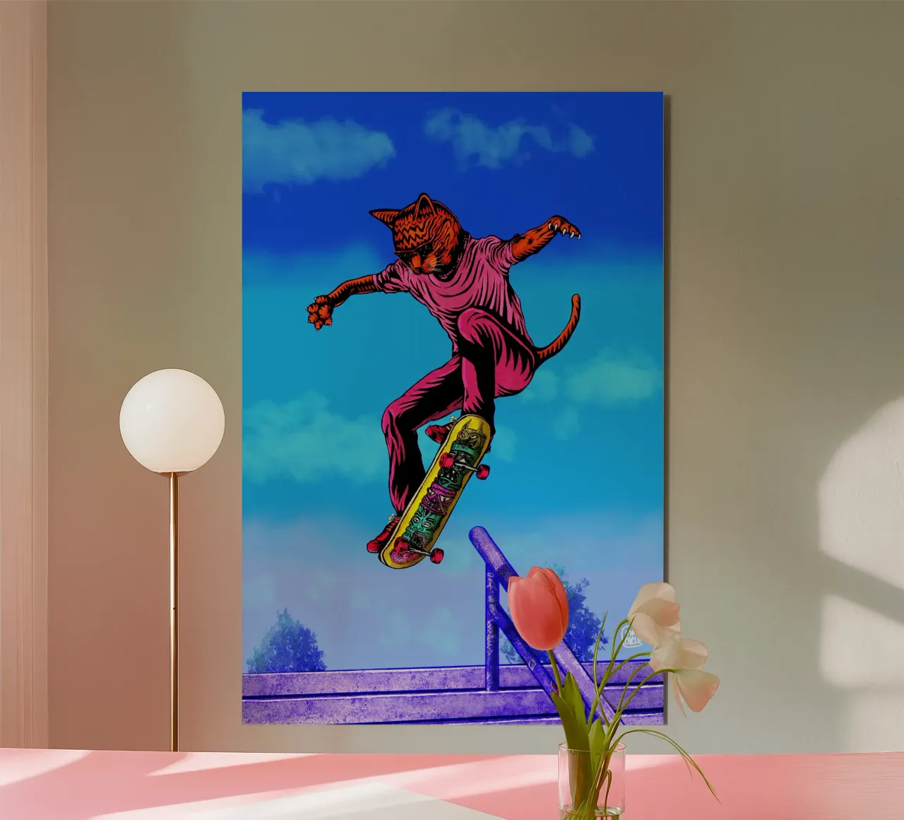 Skate Cat alu-dibond by marchelo
