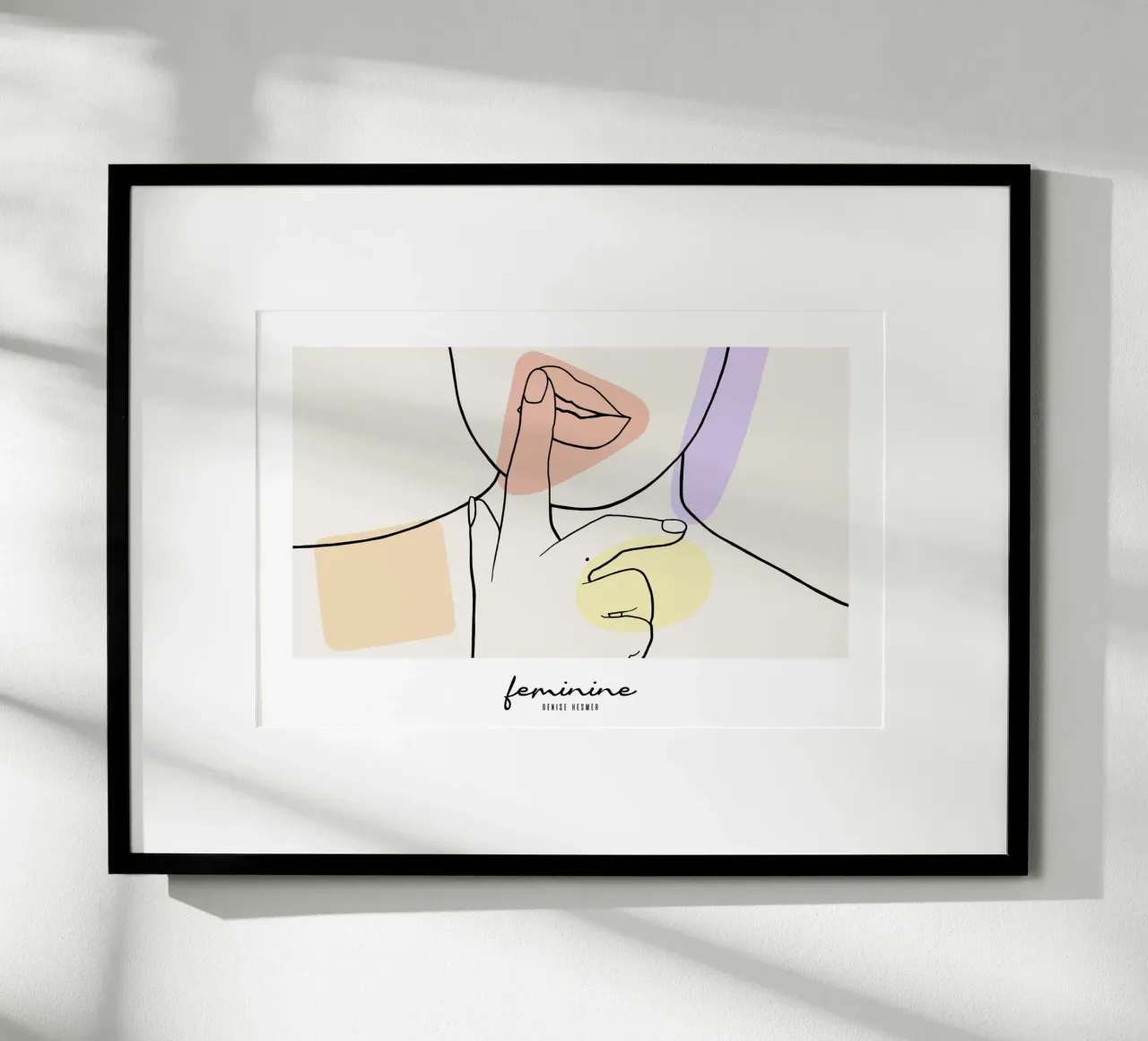 Feminine Pt. II poster con telaio in legno da selfieswithlove