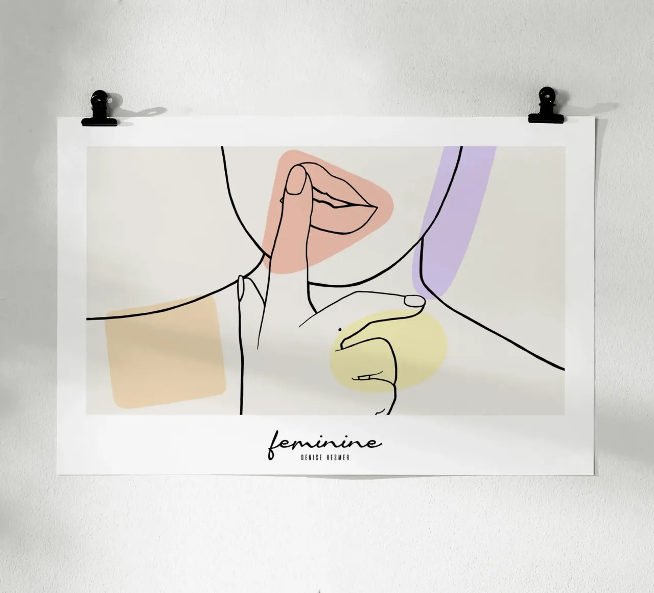 Feminine Pt. II poster con telaio in legno da selfieswithlove