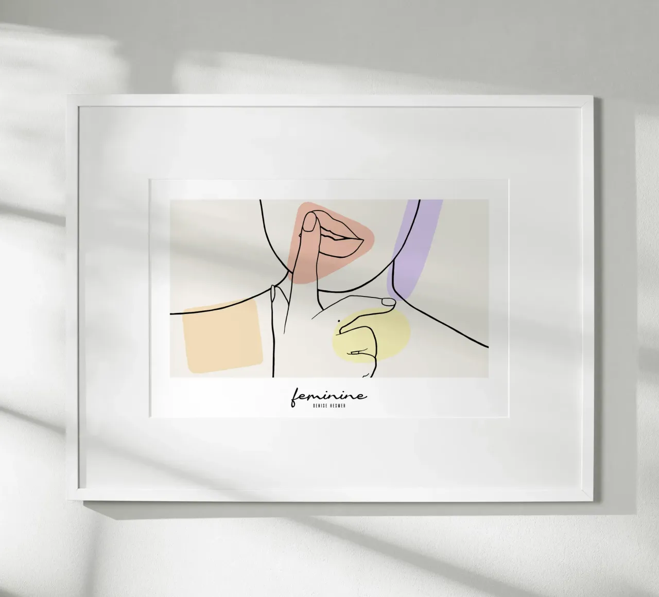 Feminine Pt. II poster con telaio in legno da selfieswithlove