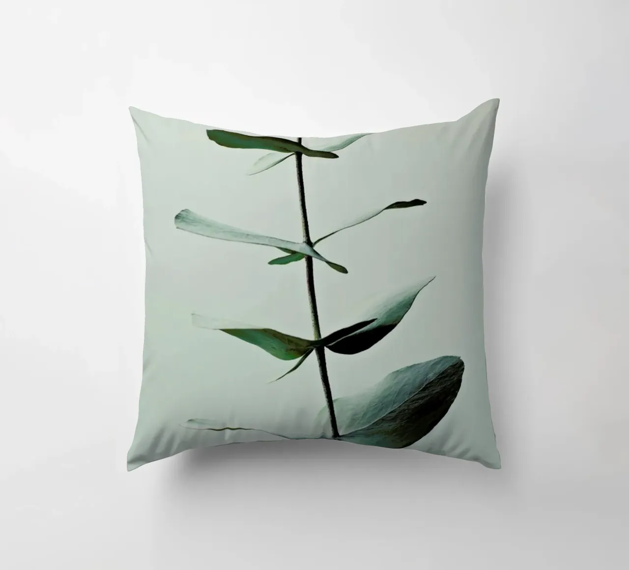 Eucalyptus Green decorative cushion by Monika Strigel