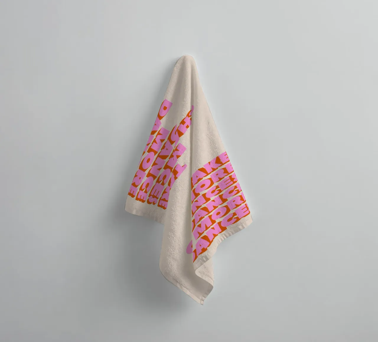 Pink Take More Chances Dance More Dances Typography towel by showmemars