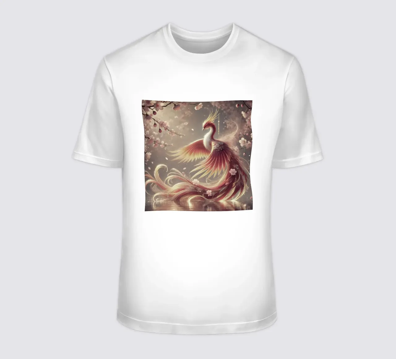 Elegante fenice, racchiusa in piume dai colori pastello t-shirt da scHio