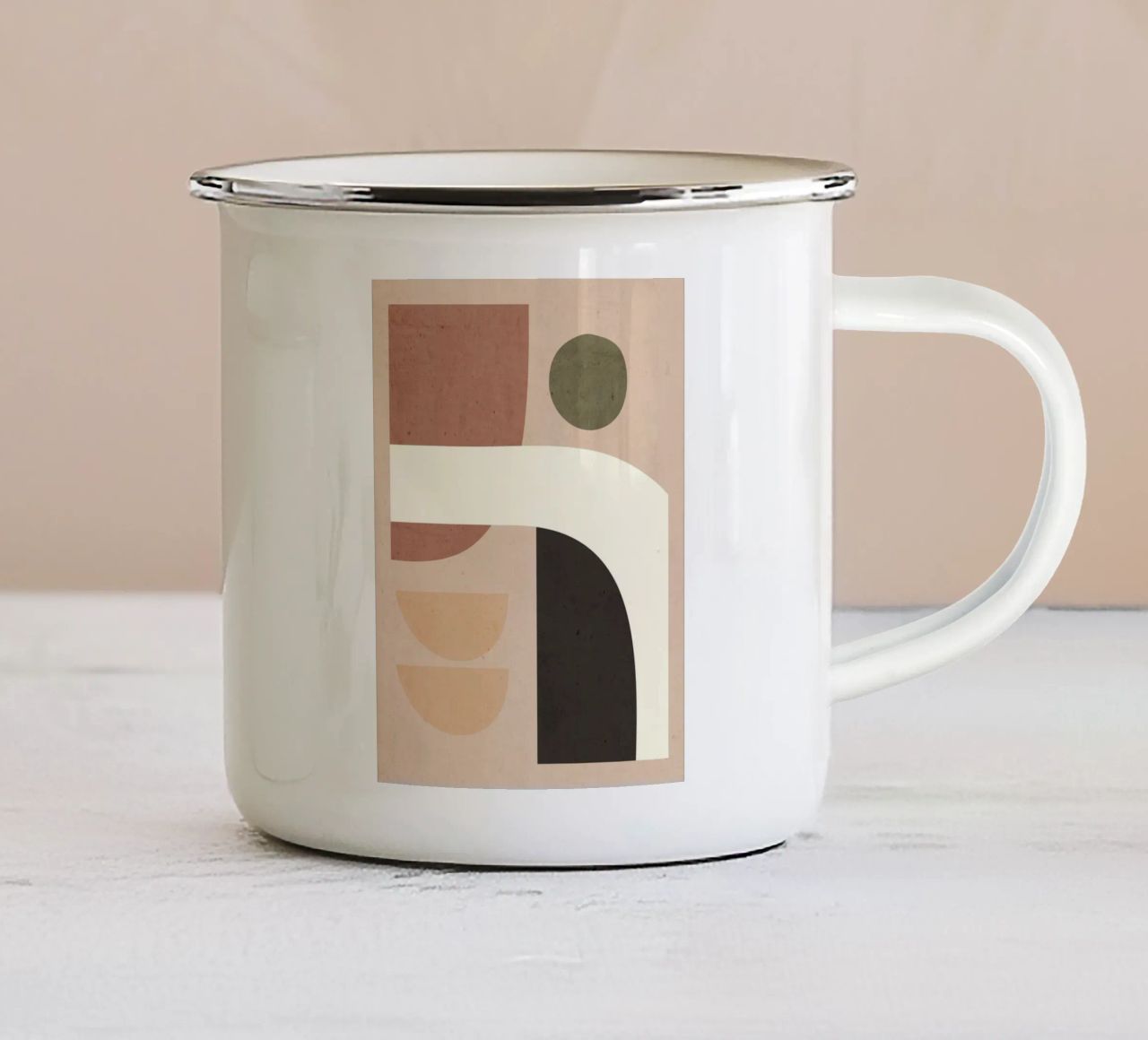 Forme d'arte astratta 41 tazza in smalto da ThingDesign