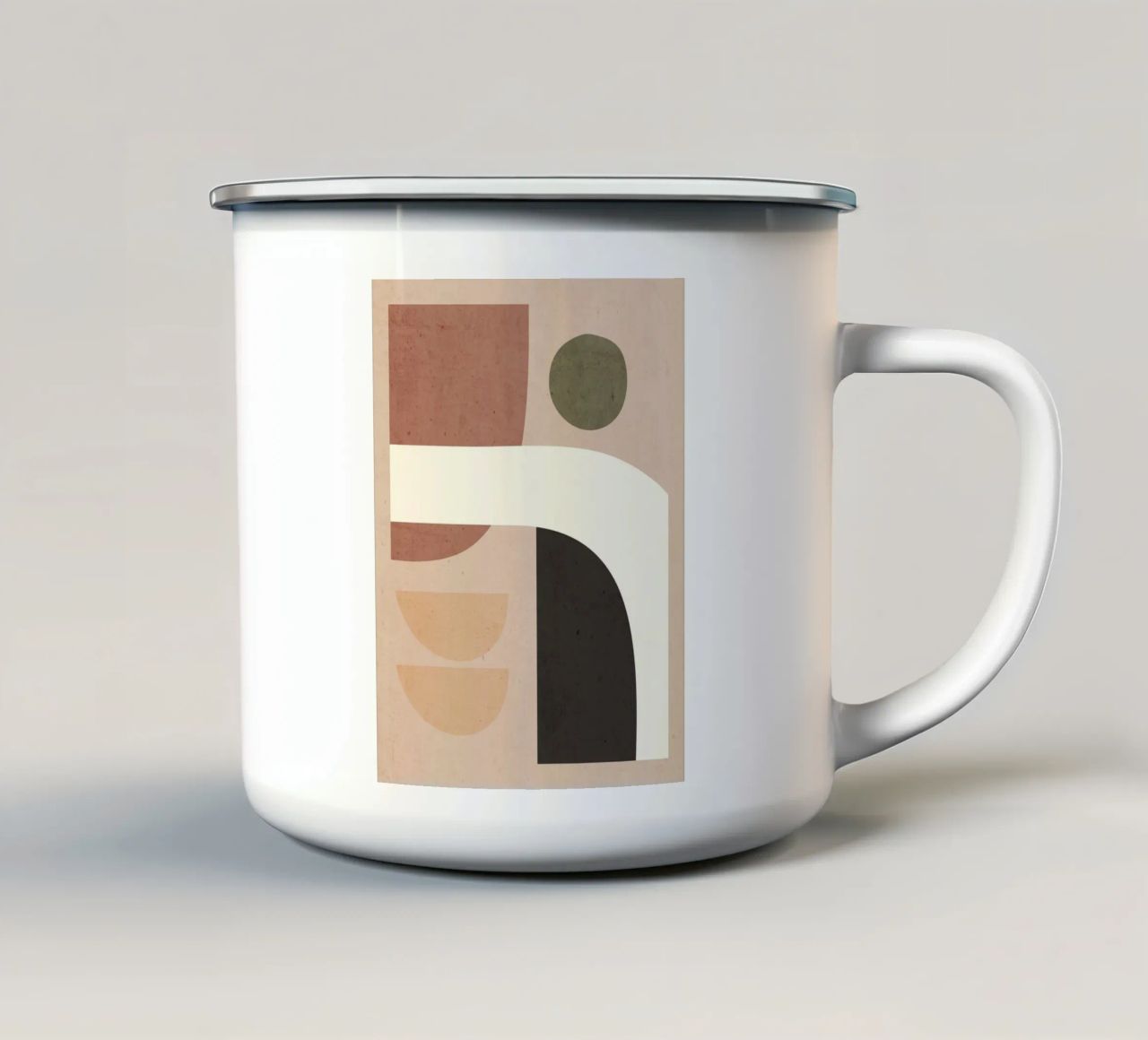 Forme d'arte astratta 41 tazza in smalto da ThingDesign