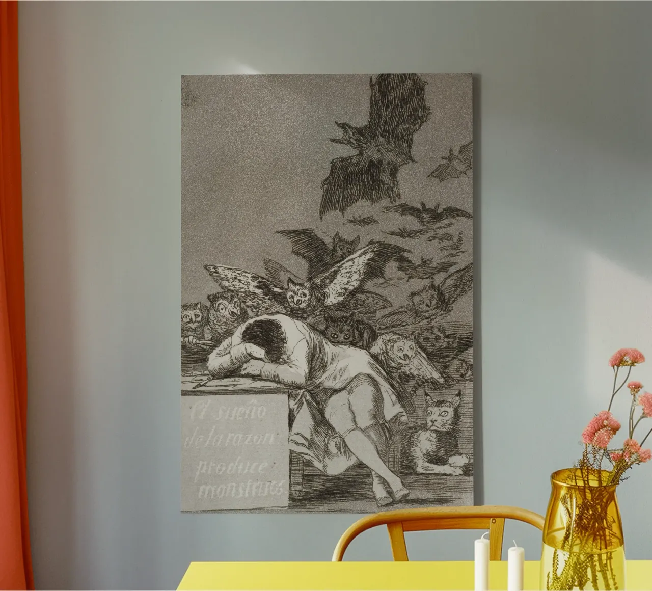 Francisco Goya - The Sleep Of Reason Produces Monsters canvas with Floater frame by Timeless Artworks