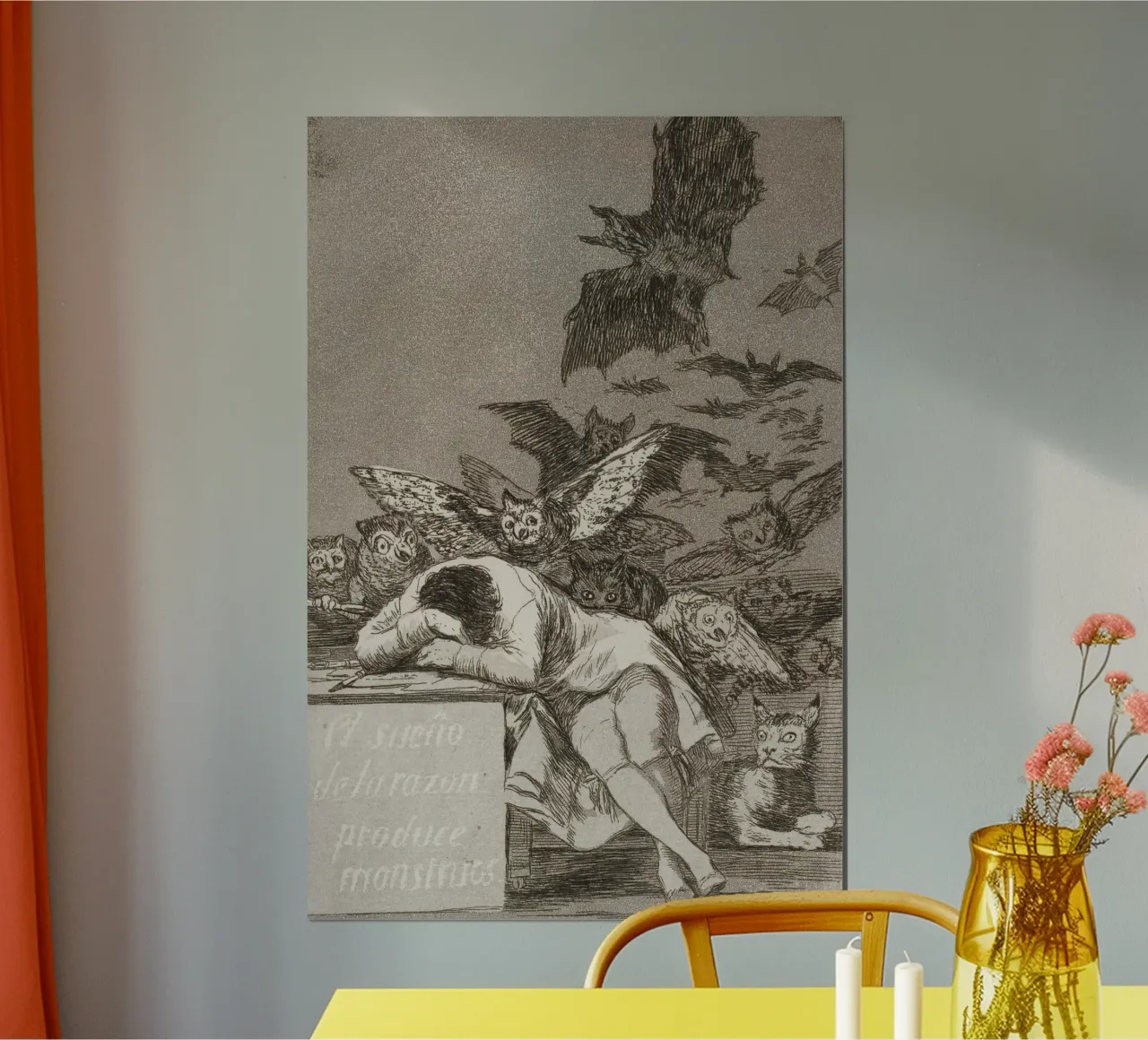 Francisco Goya - Il sonno della ragione produce mostri poster con telaio in legno da Timeless Artworks