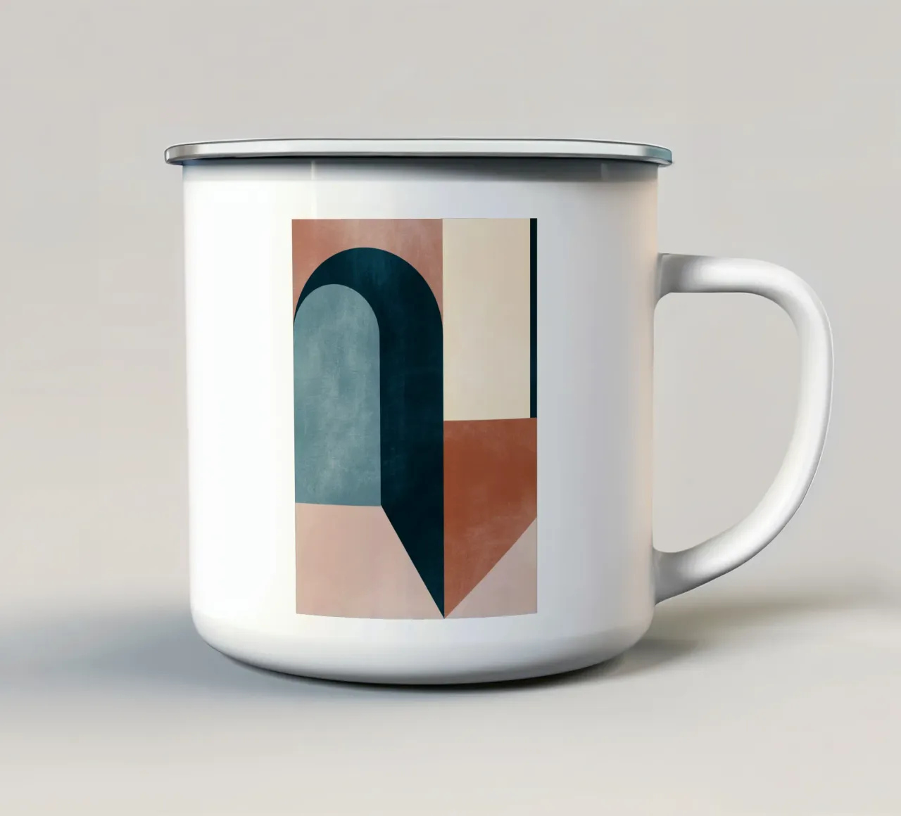 Geometrico astratto 21 tazza in smalto da Gaite