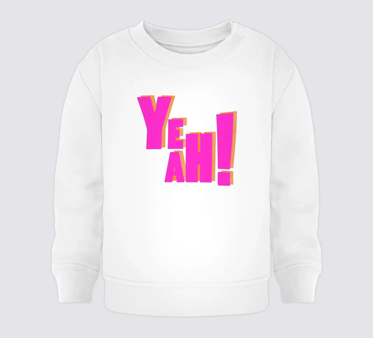Modern Pink "Yeah!" Typography felpa neonato da showmemars