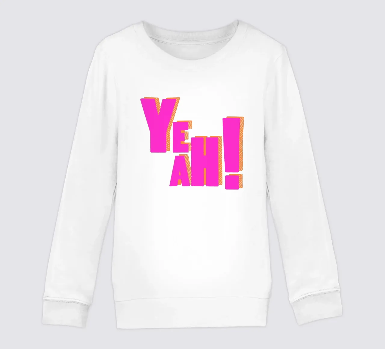 Modern Pink "Yeah!" Typography felpa bambino da showmemars