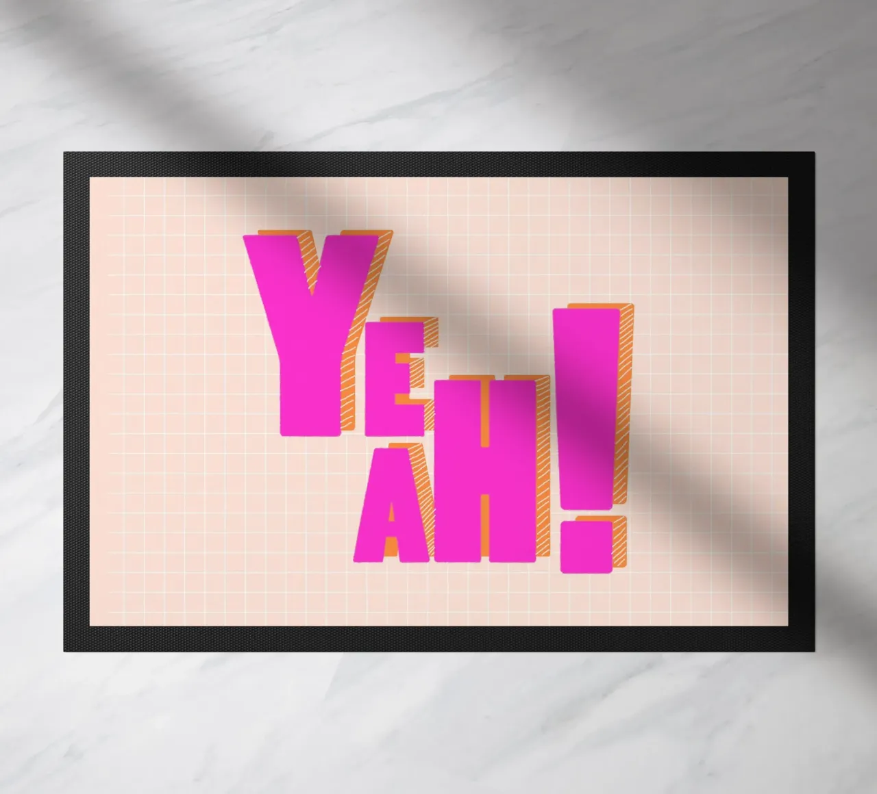 Modern Pink "Yeah!" Typography zerbino da showmemars