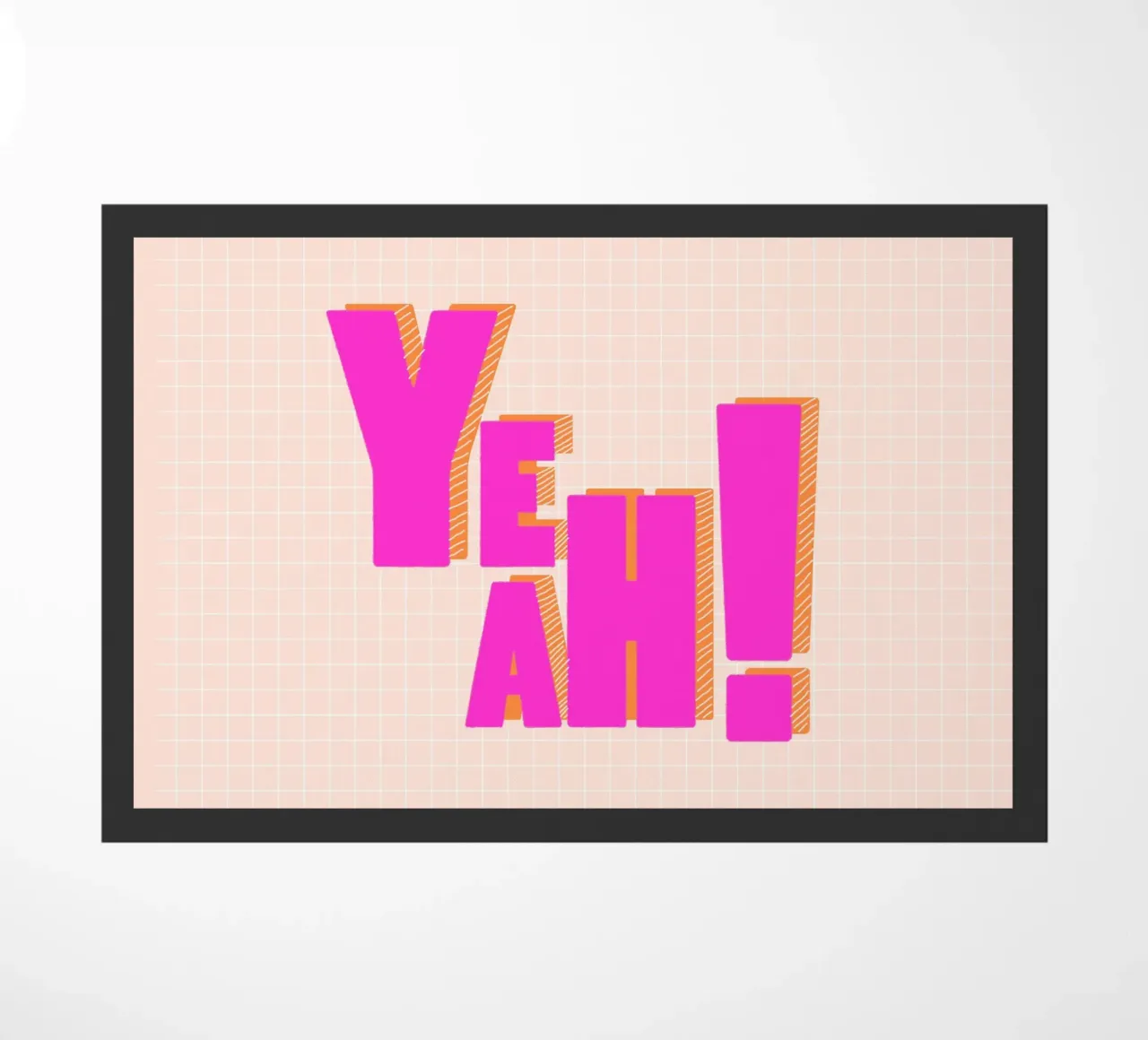 Modern Pink "Yeah!" Typography zerbino da showmemars
