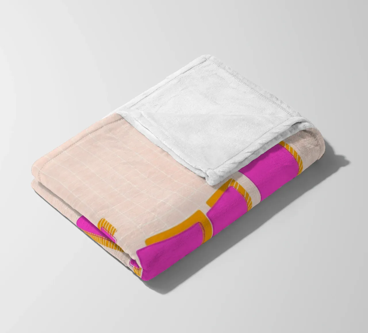 Modern Pink "Yeah!" Typography coperta in pile da showmemars