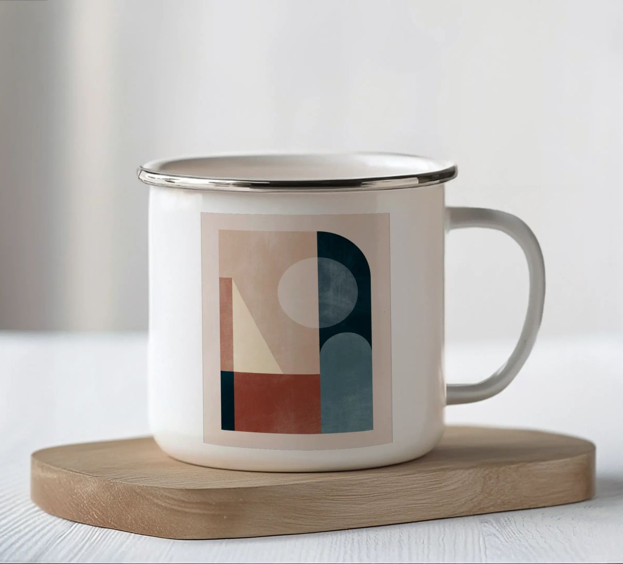 Geometrico astratto 20 tazza in smalto da Gaite