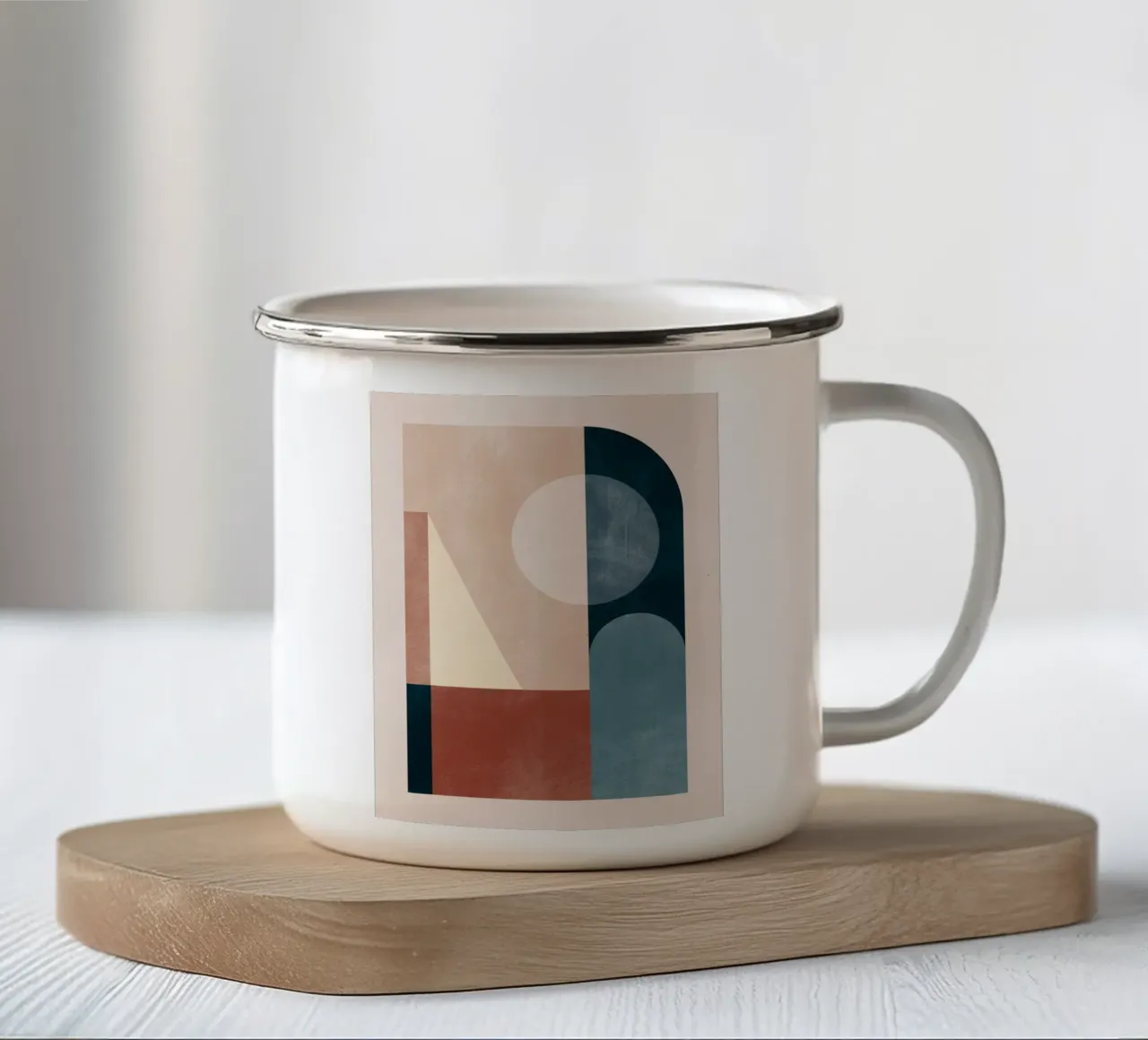 Geometrico astratto 20 tazza in smalto da Gaite