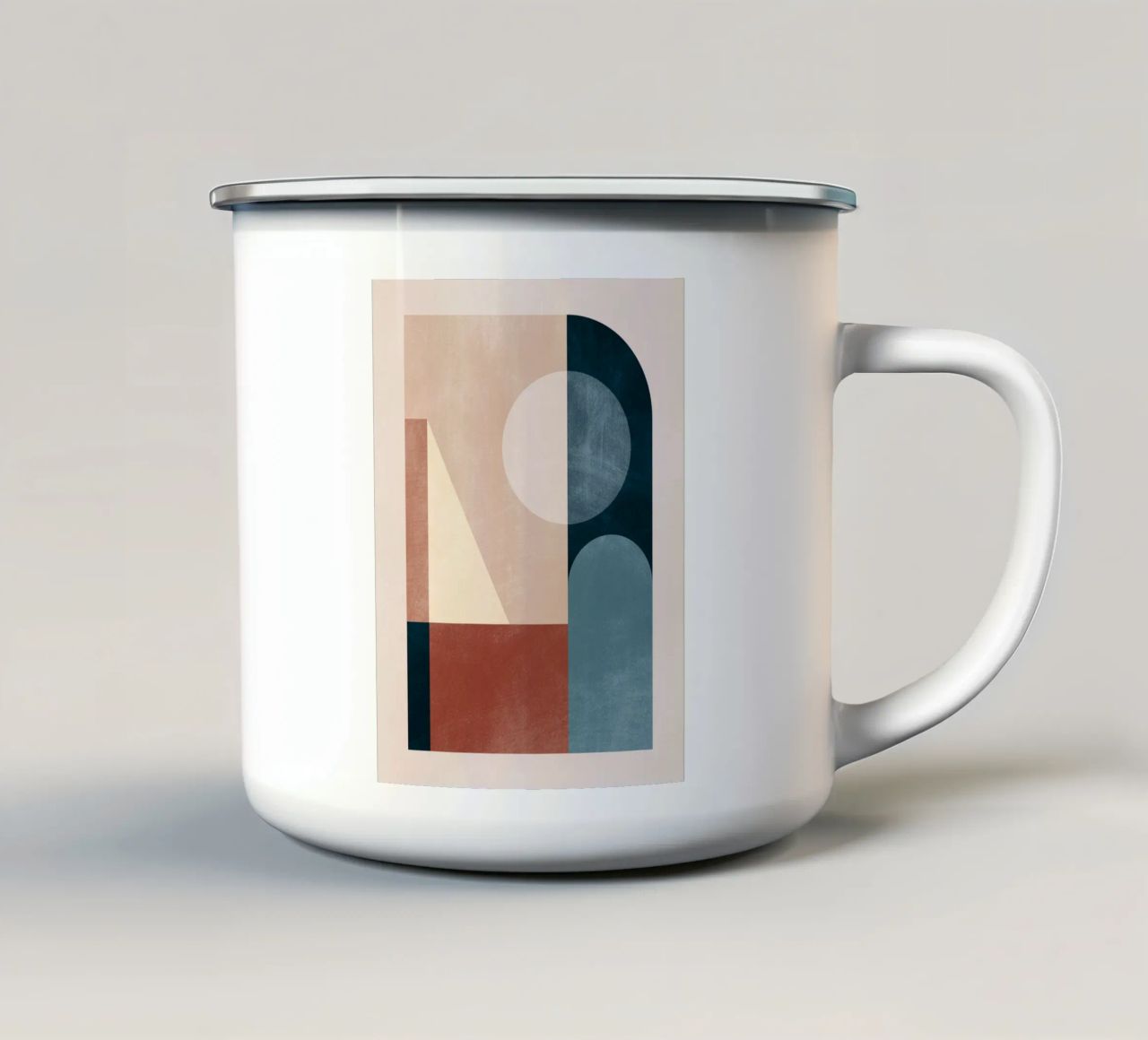Geometrico astratto 20 tazza in smalto da Gaite